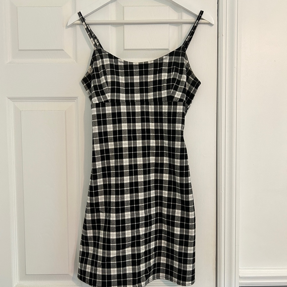Brandy Melville Plaid Black and White Women's Dress